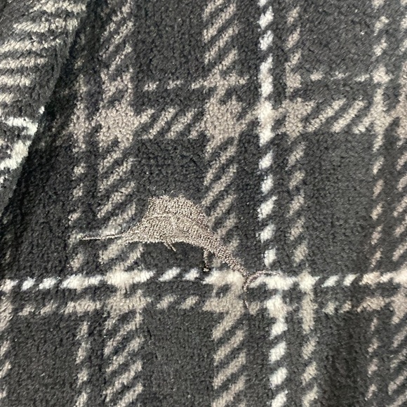 Tommy Bahama Plaid Fleece Bathrobe with Belt Size Small - Picture 4 of 6